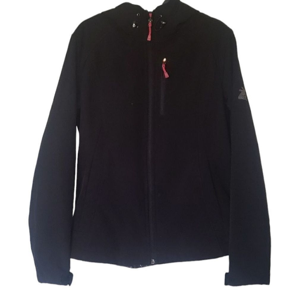 ZeroXposur Womens Black Hooded Winter Jacket M Full Zip Insulated Coat